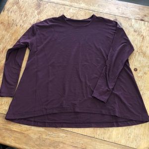 Maroon lululemon flowy long sleeve
